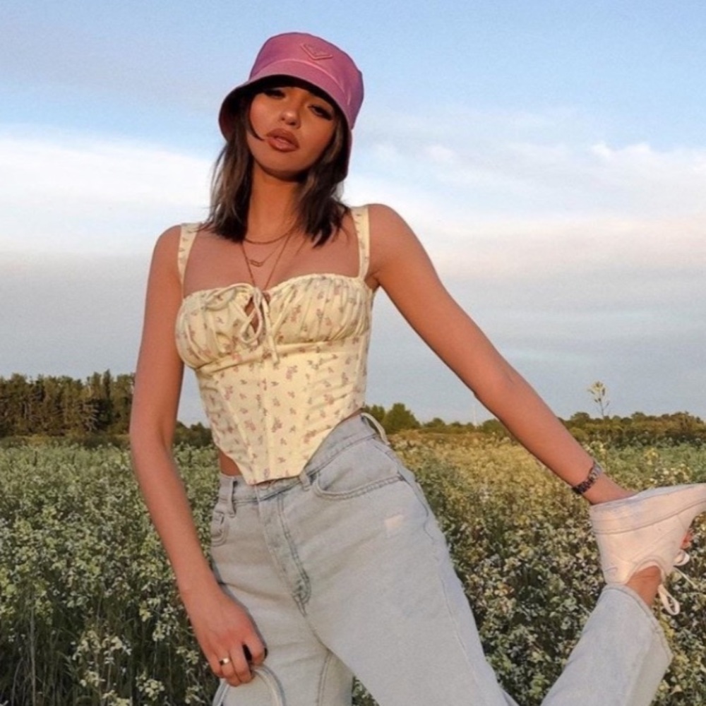 House of CB Gene Lemon Floral Corset Top